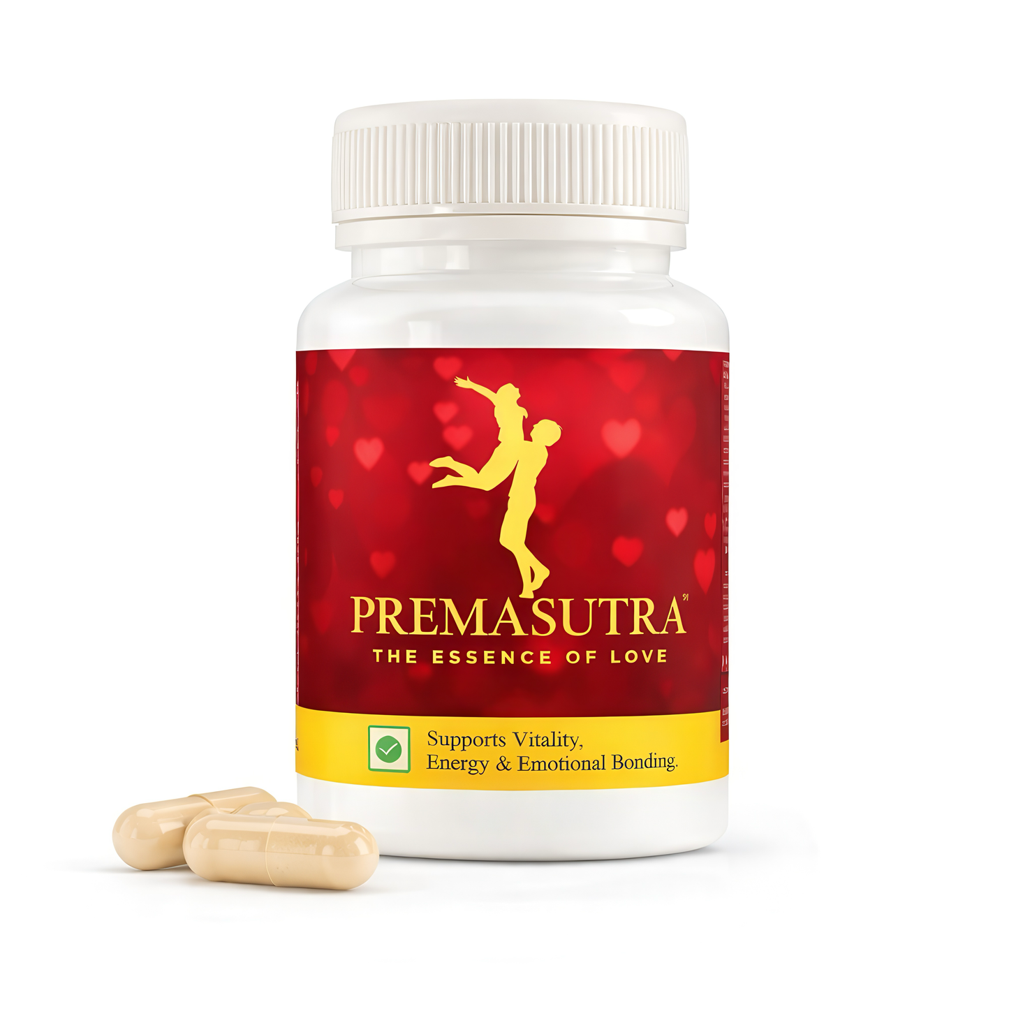 Prema Sutra Ayurvedic Capsules herbal food supplement for vitality and emotional wellness
