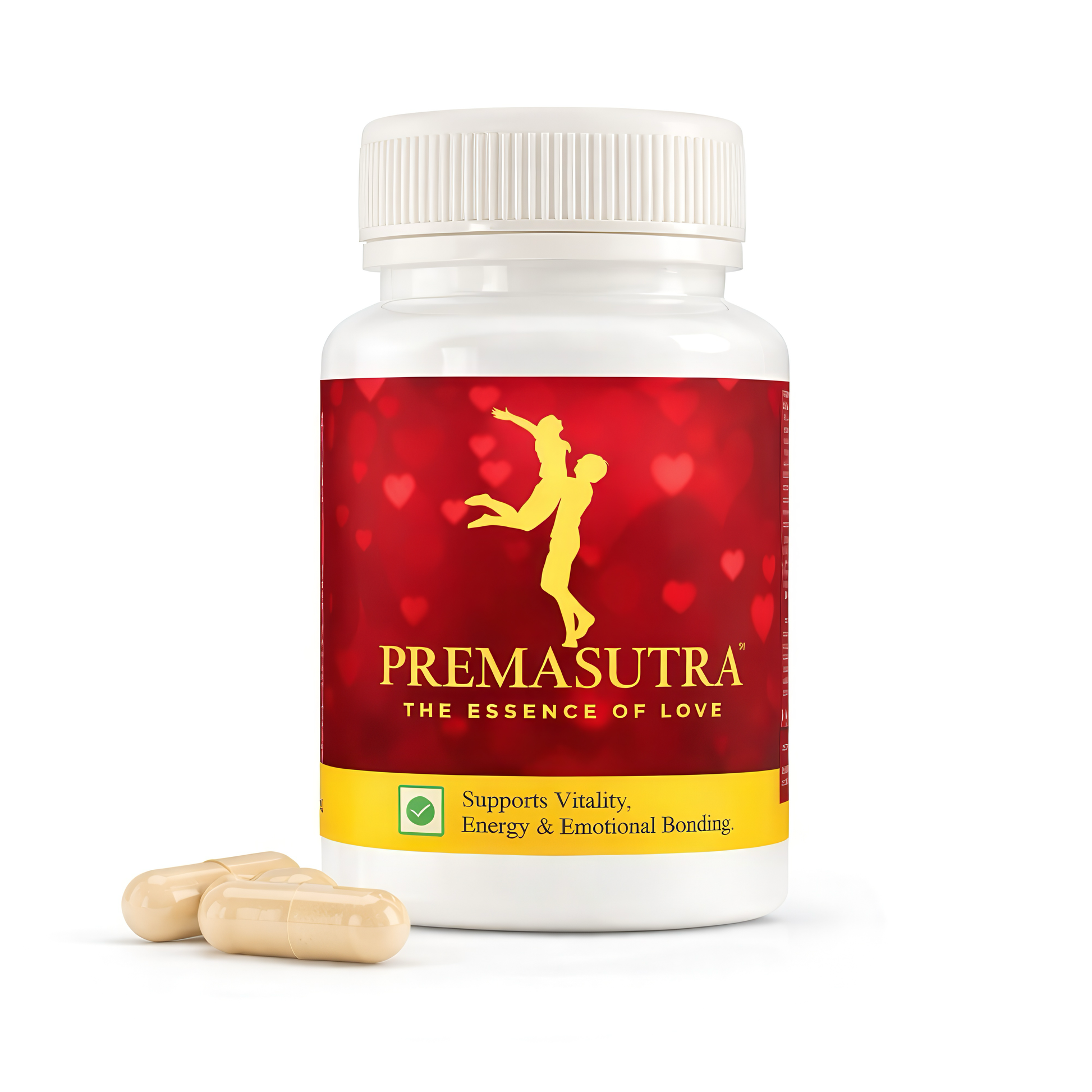 Prema Sutra Ayurvedic Capsules herbal food supplement for vitality and emotional wellness
